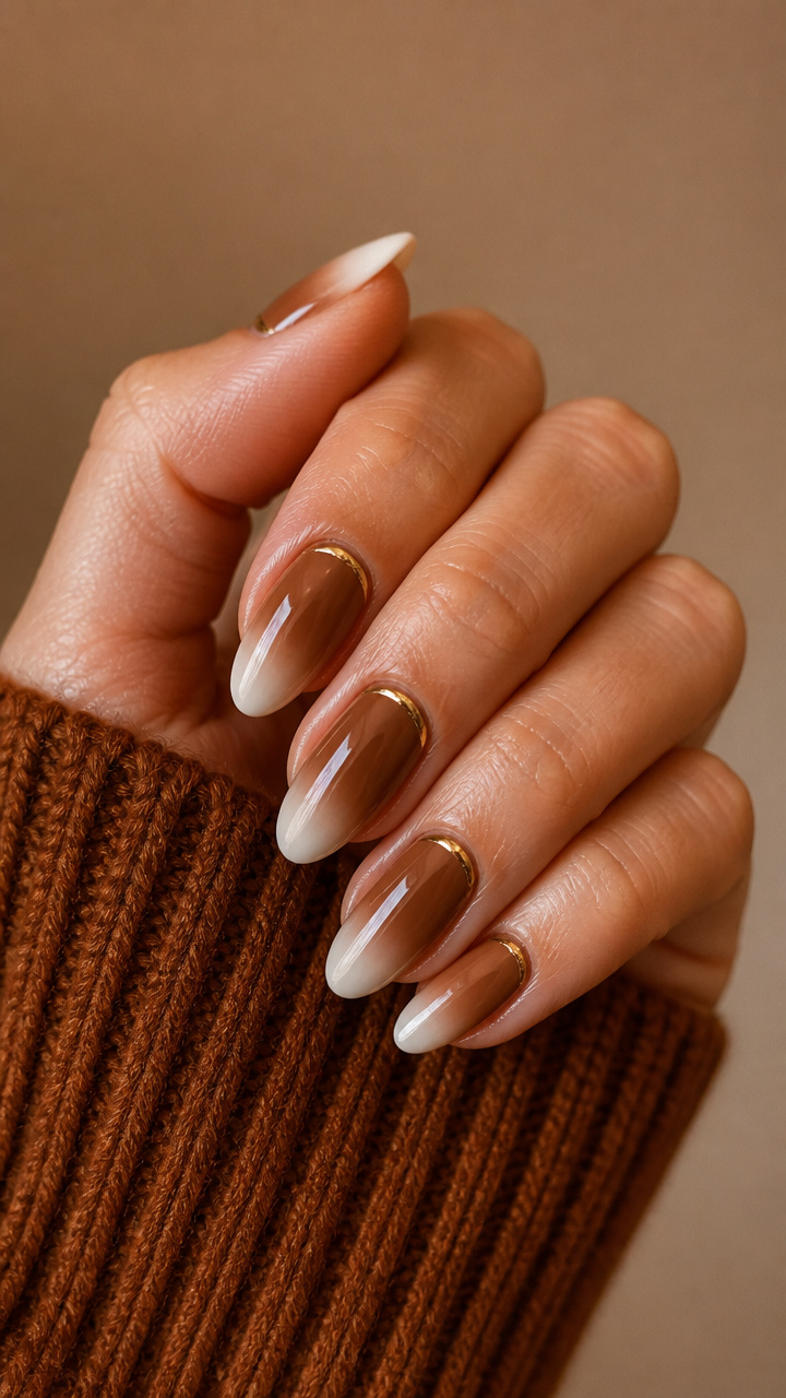 Autumn Spice French Tips