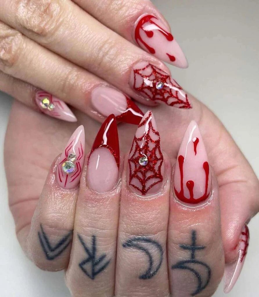 Blood Red Spider Web