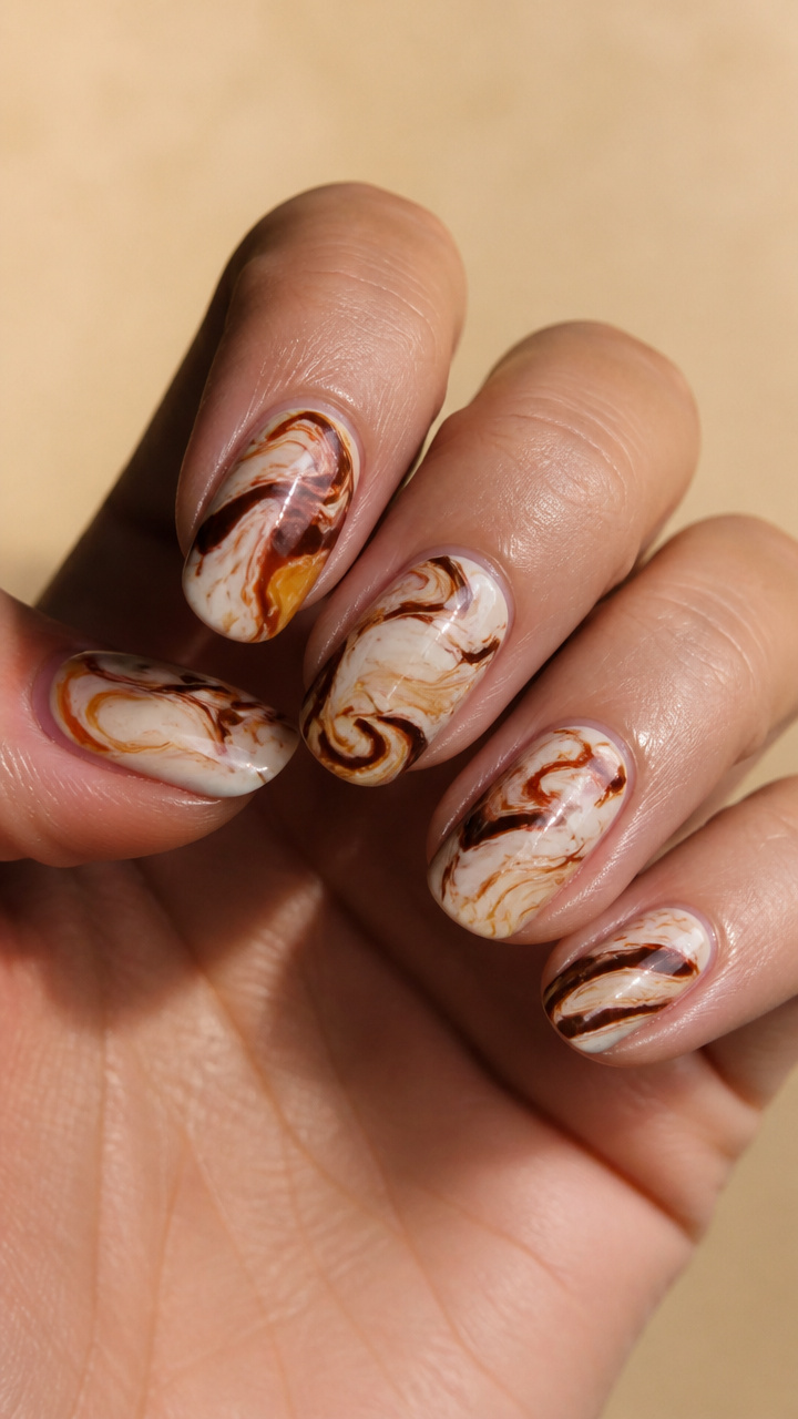 Burnt Umber Marbling