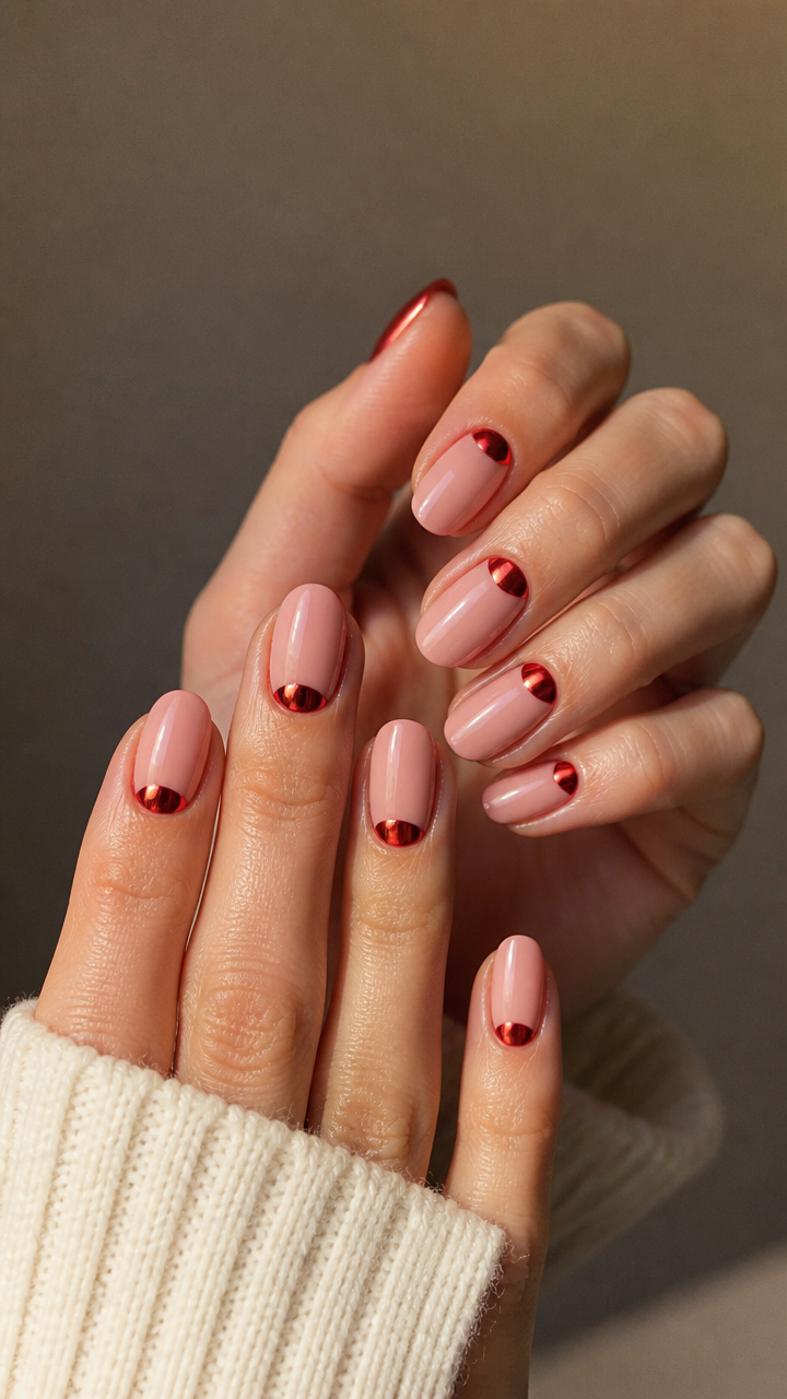 Candy Cane Chrome Half-Moons