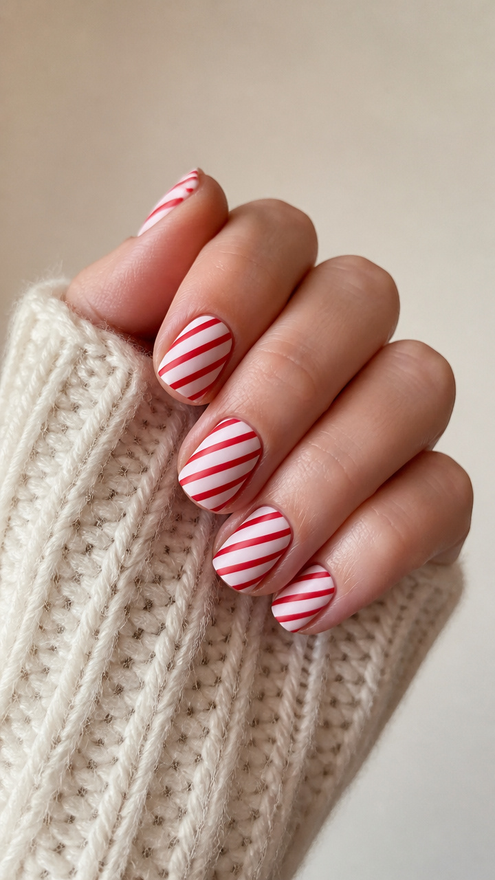 Candy Cane Stripes with Matte Finish