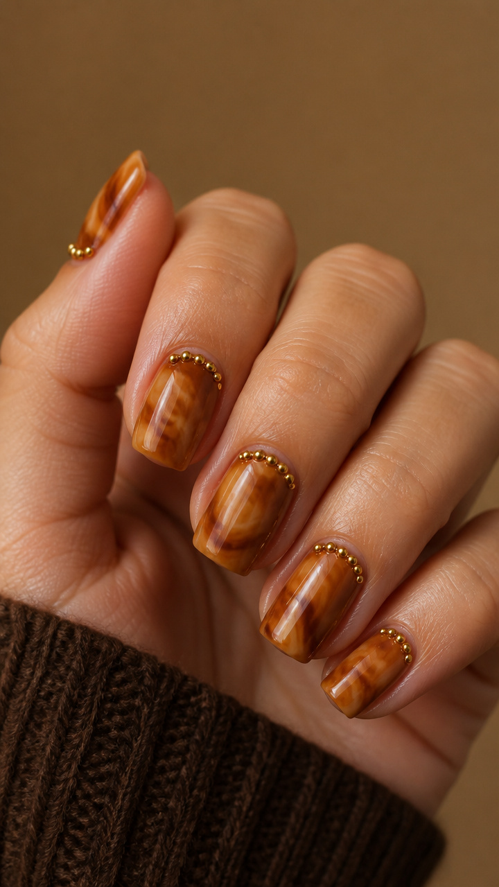 Caramel Swirl Studs