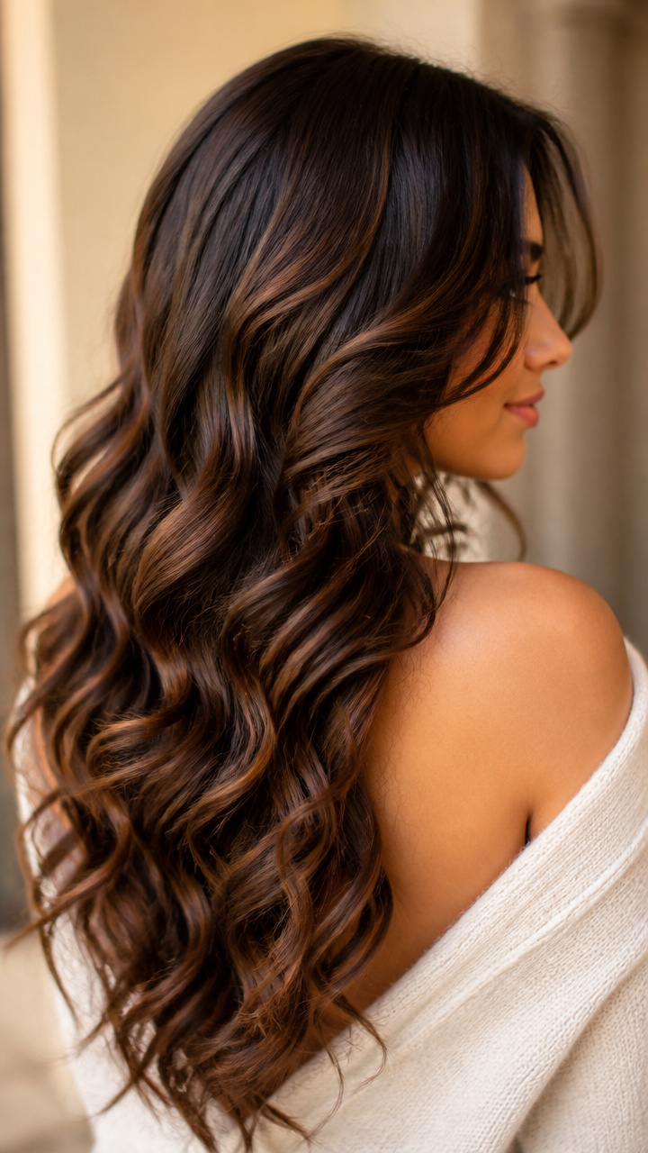 Cascading Curls With Open Back