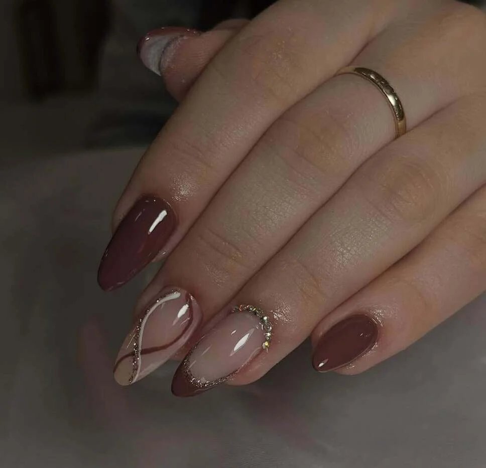 Chocolate Brown with Glitter