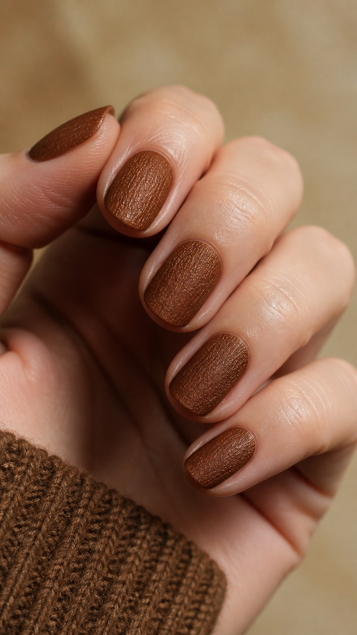 Cinnamon Stick Textured Nails