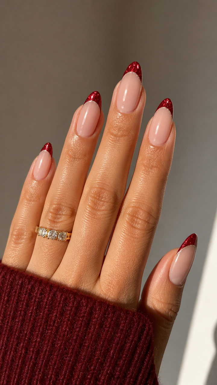 Cranberry Glitter French