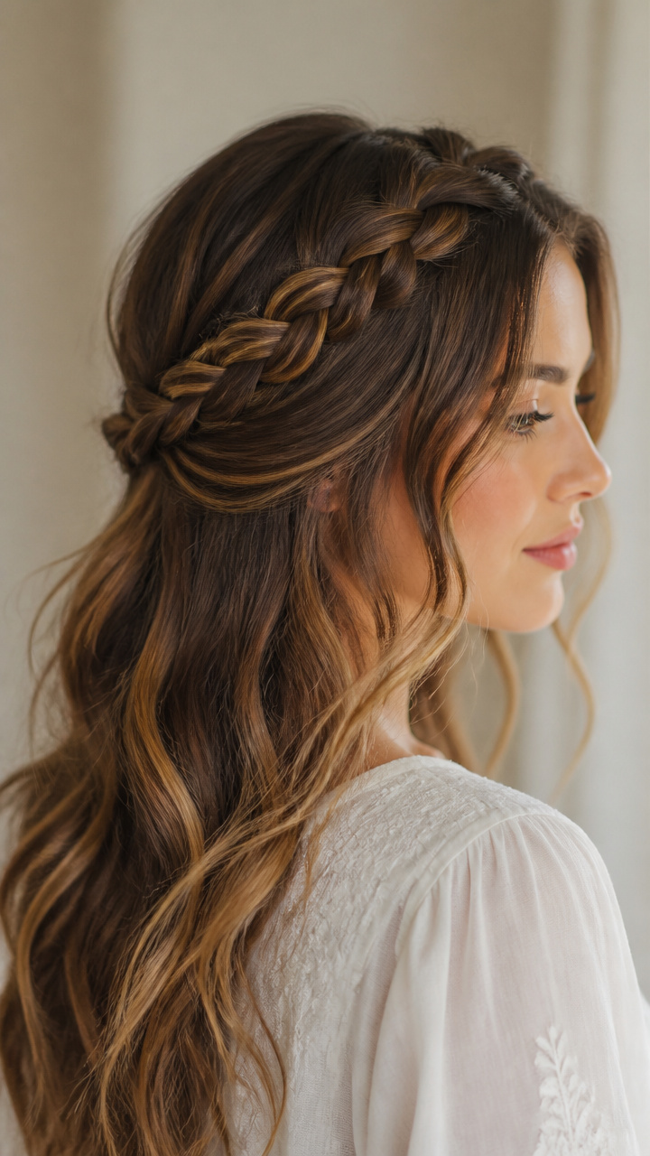 Crown Braid with Face-Framing Pieces
