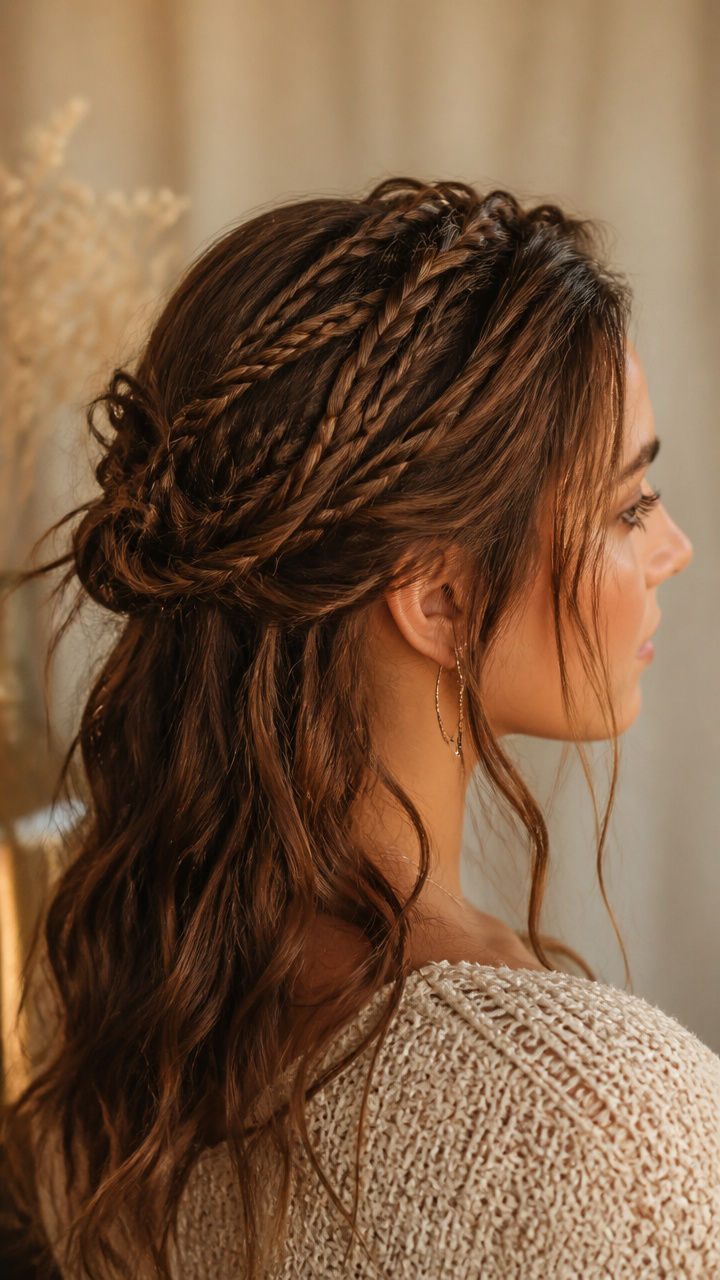 Crown of Mini Braids and Twists