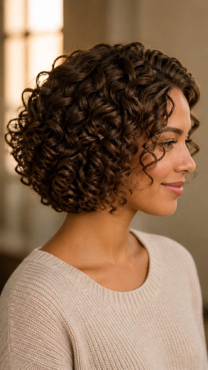 Curly Bob with Defined Spirals