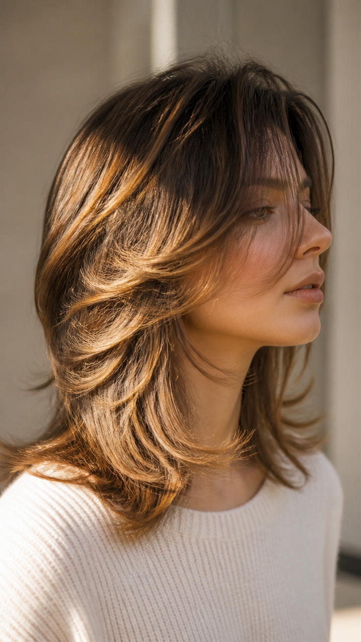 Feathered Layers with Gold Spray