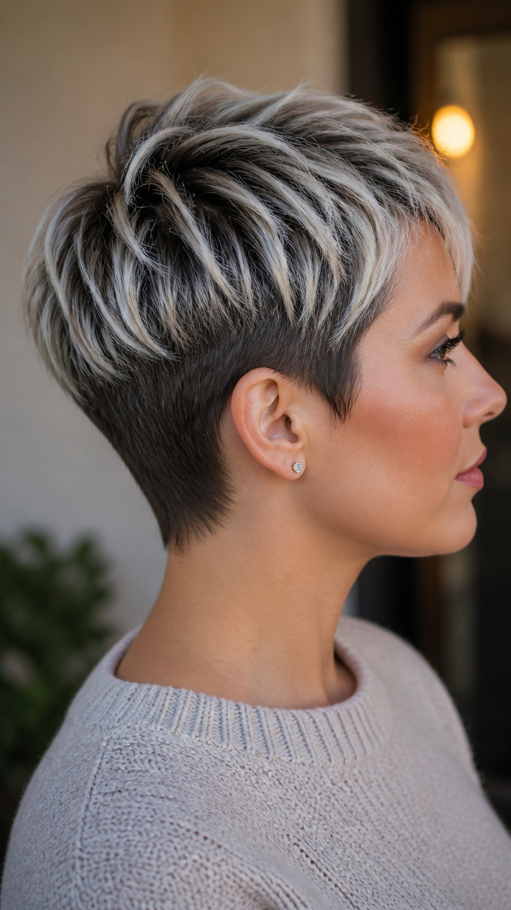 Frosted Tips on Tapered Cut