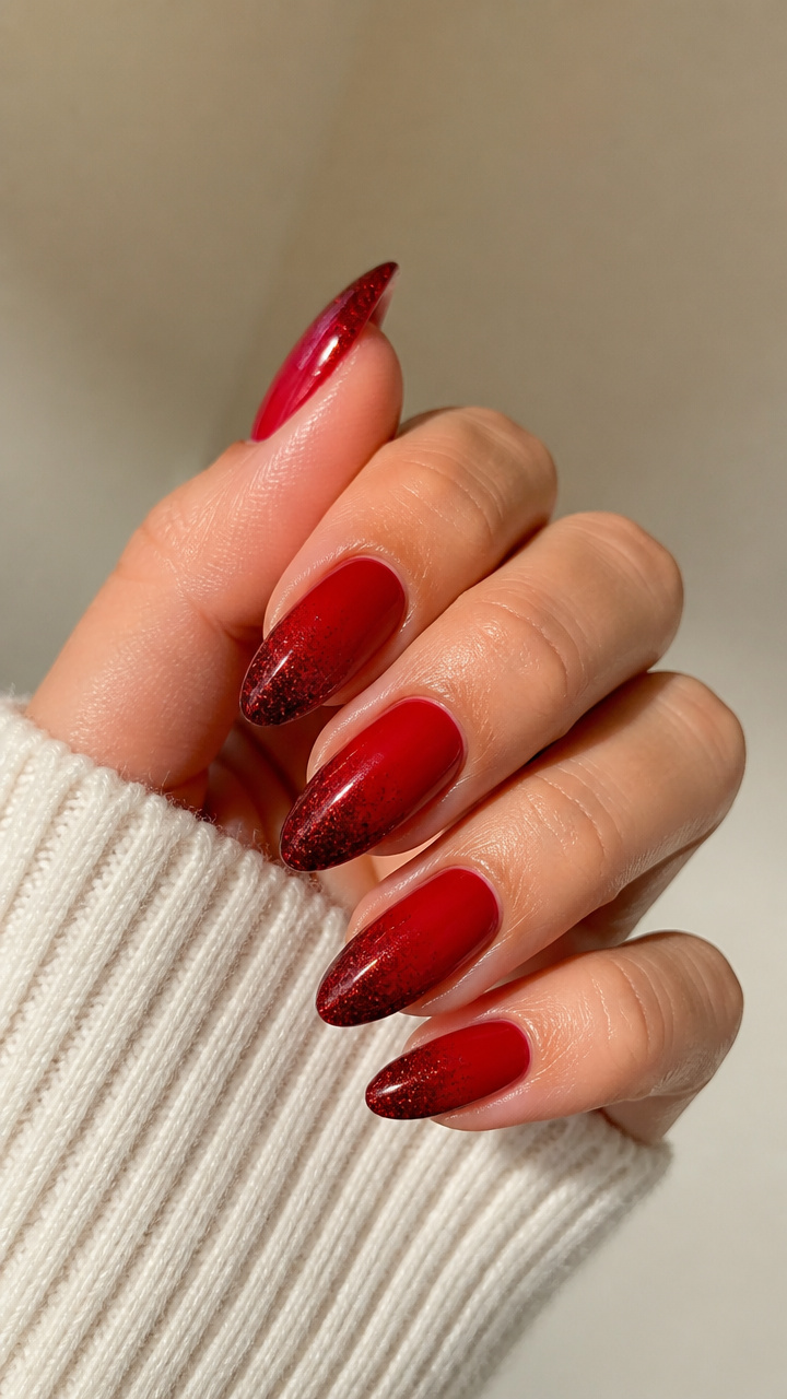 Glitter Dip-Dye Tips