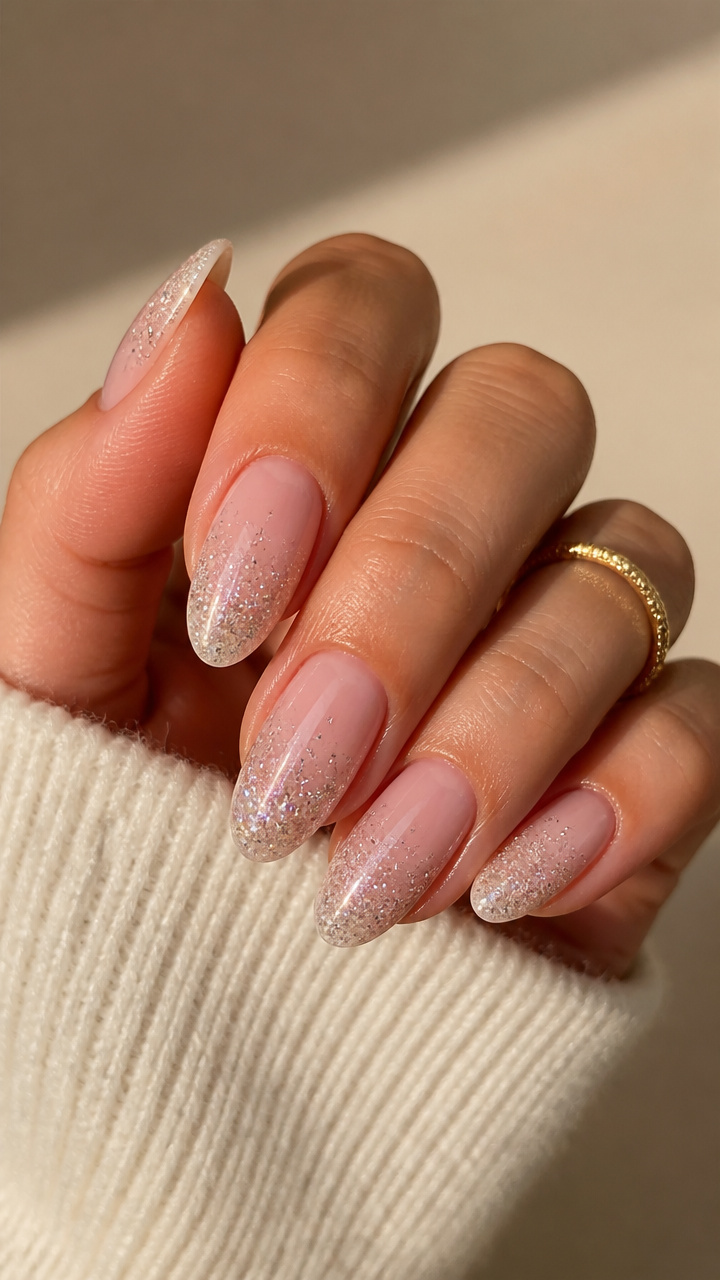 Glitter Gradient Snow Caps