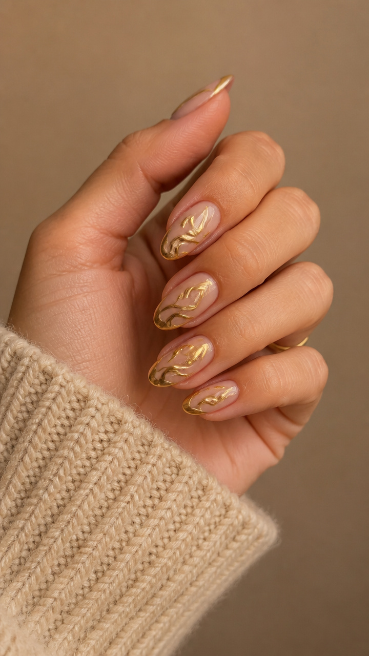 Golden Cornucopia Swirls