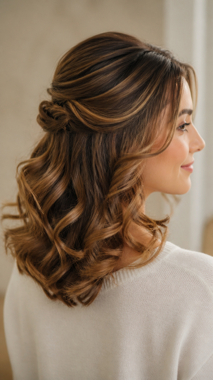 Half-Up Curl Cascade