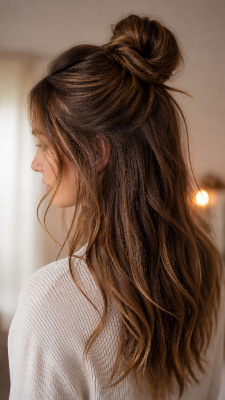 Half-Up Top Knot with Volume