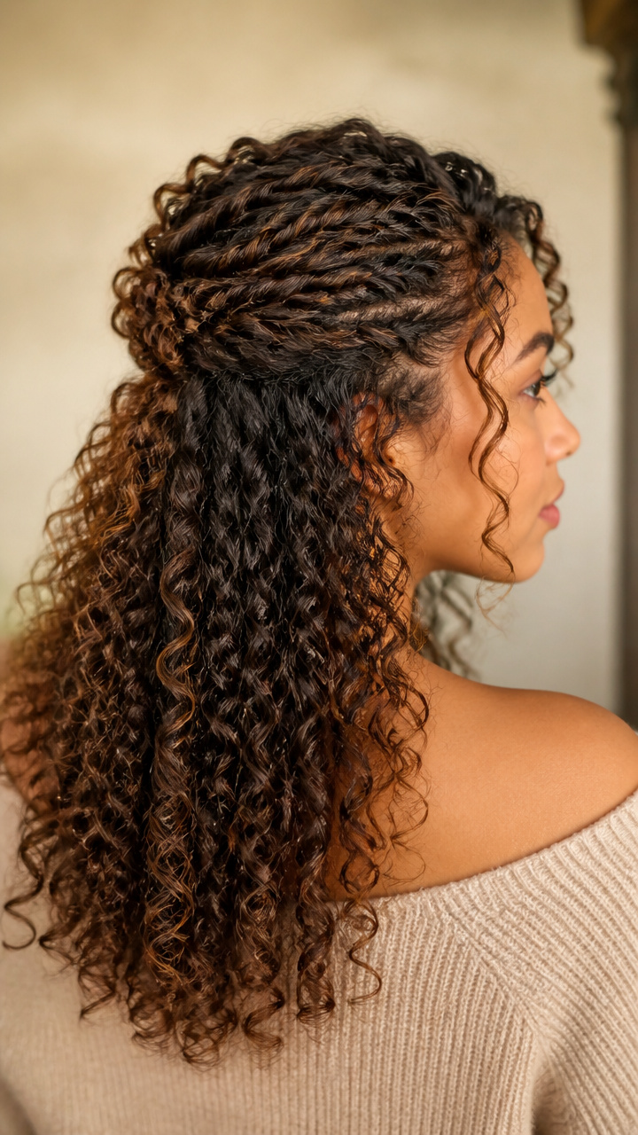 Half-Up with Spiral Twists