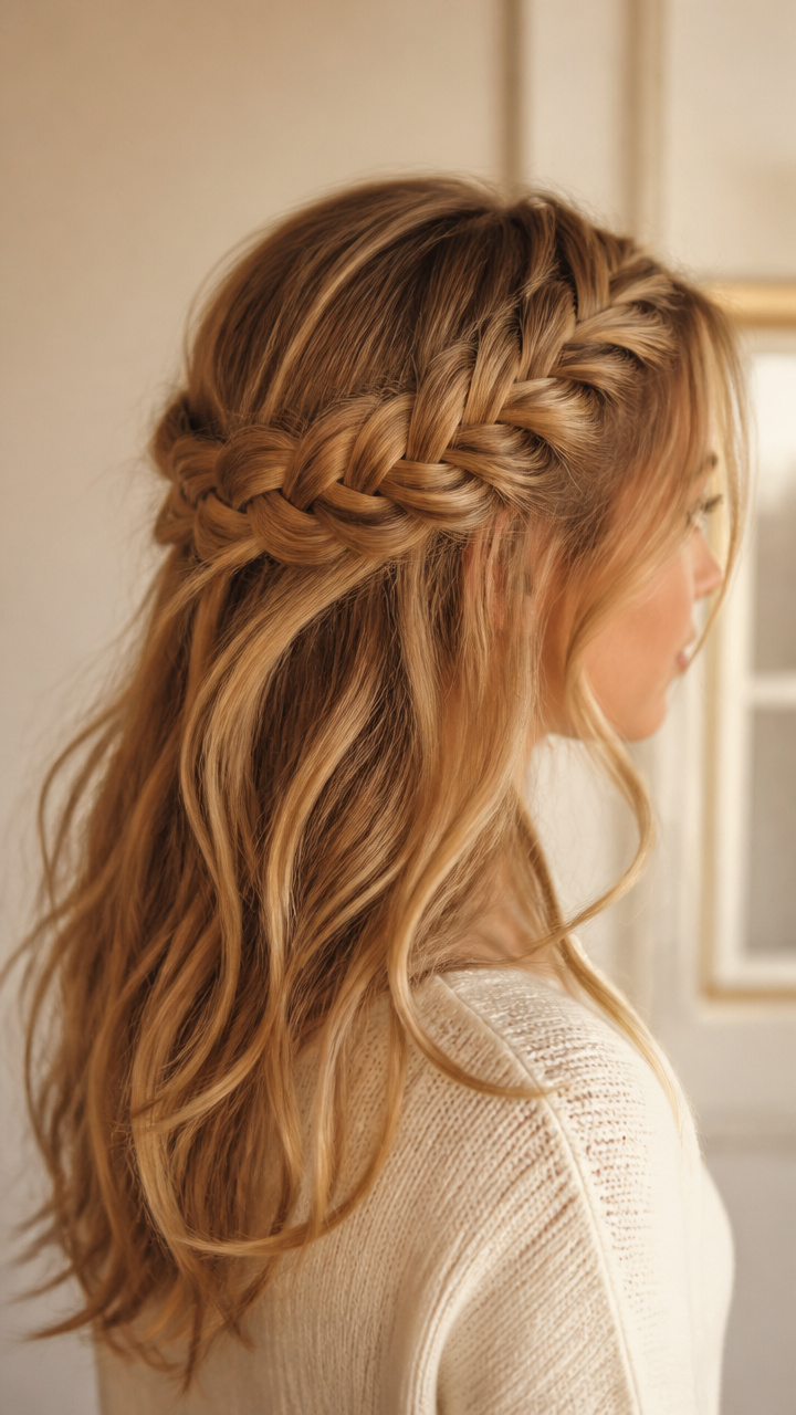 Halo Braid With Loose Ends