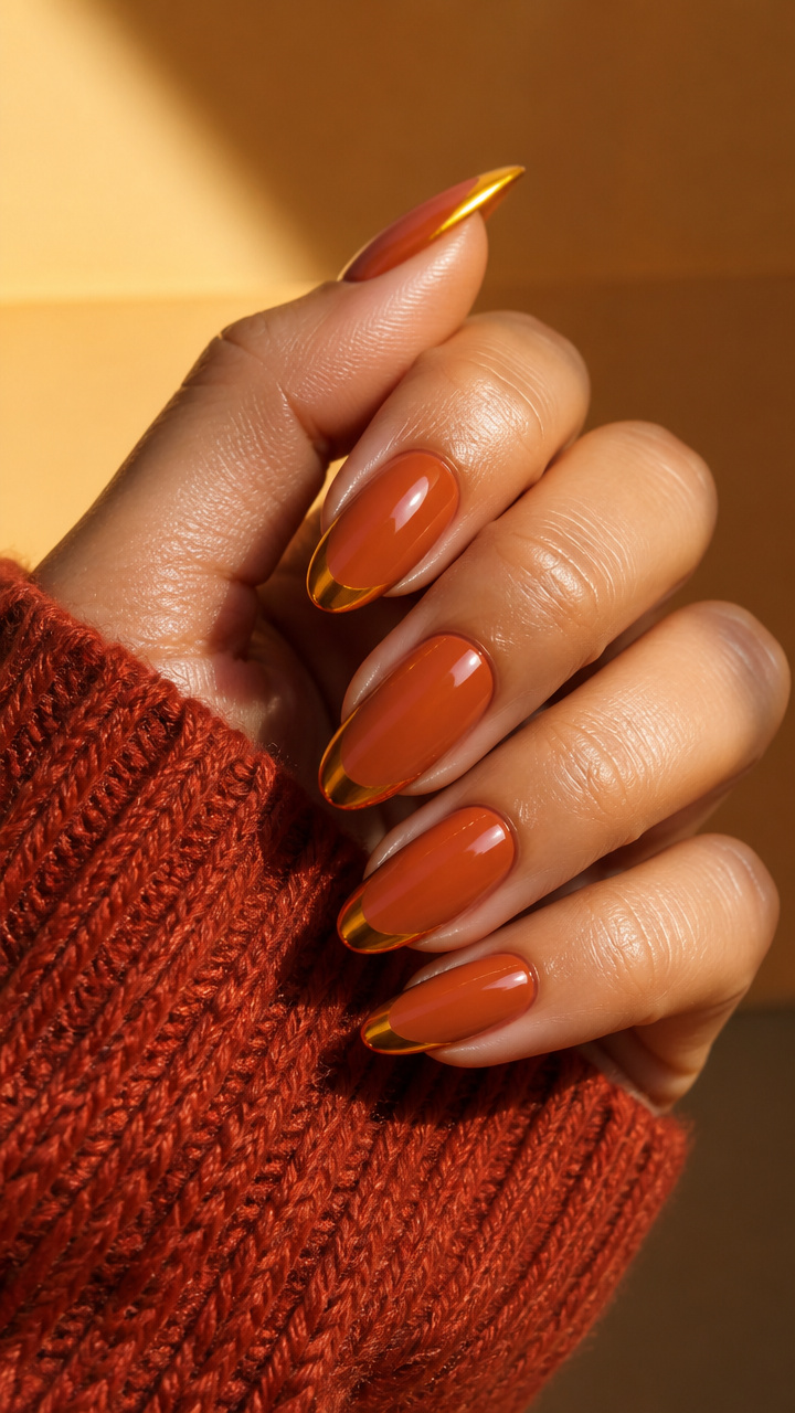 Harvest Glow French Tips