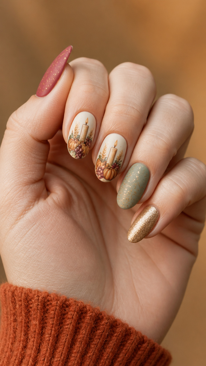 Harvest Table Centerpiece Nails