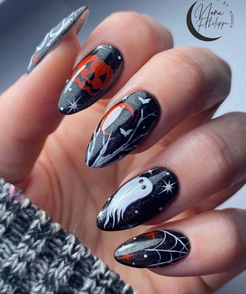 Haunted Night Nails