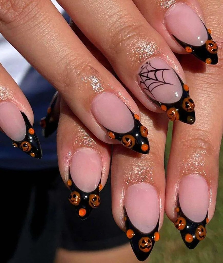 Jack-o’-Lantern Nail Art