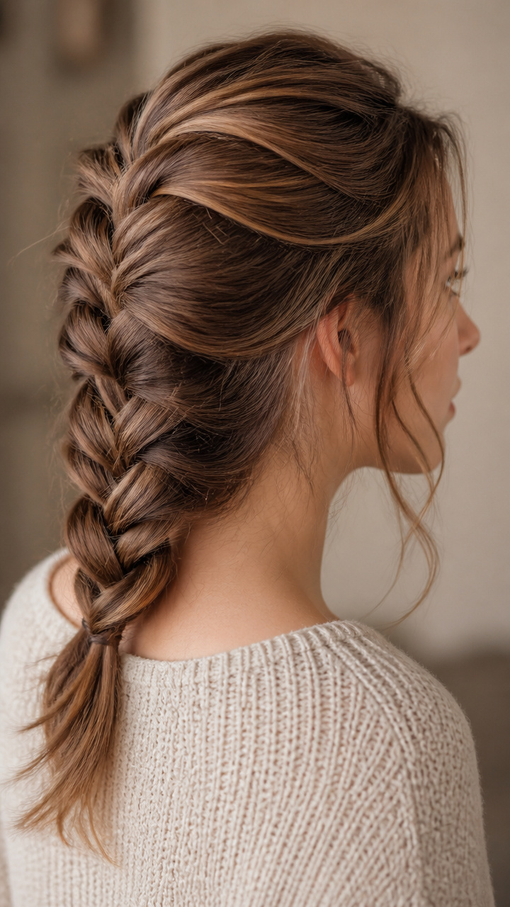 Loose French Braid with Flyaways Tamed