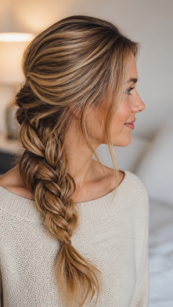Loose Side Braid with Volume