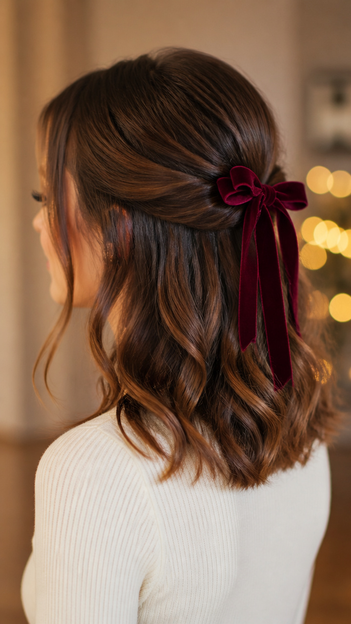 Loose Waves With Velvet Ribbon