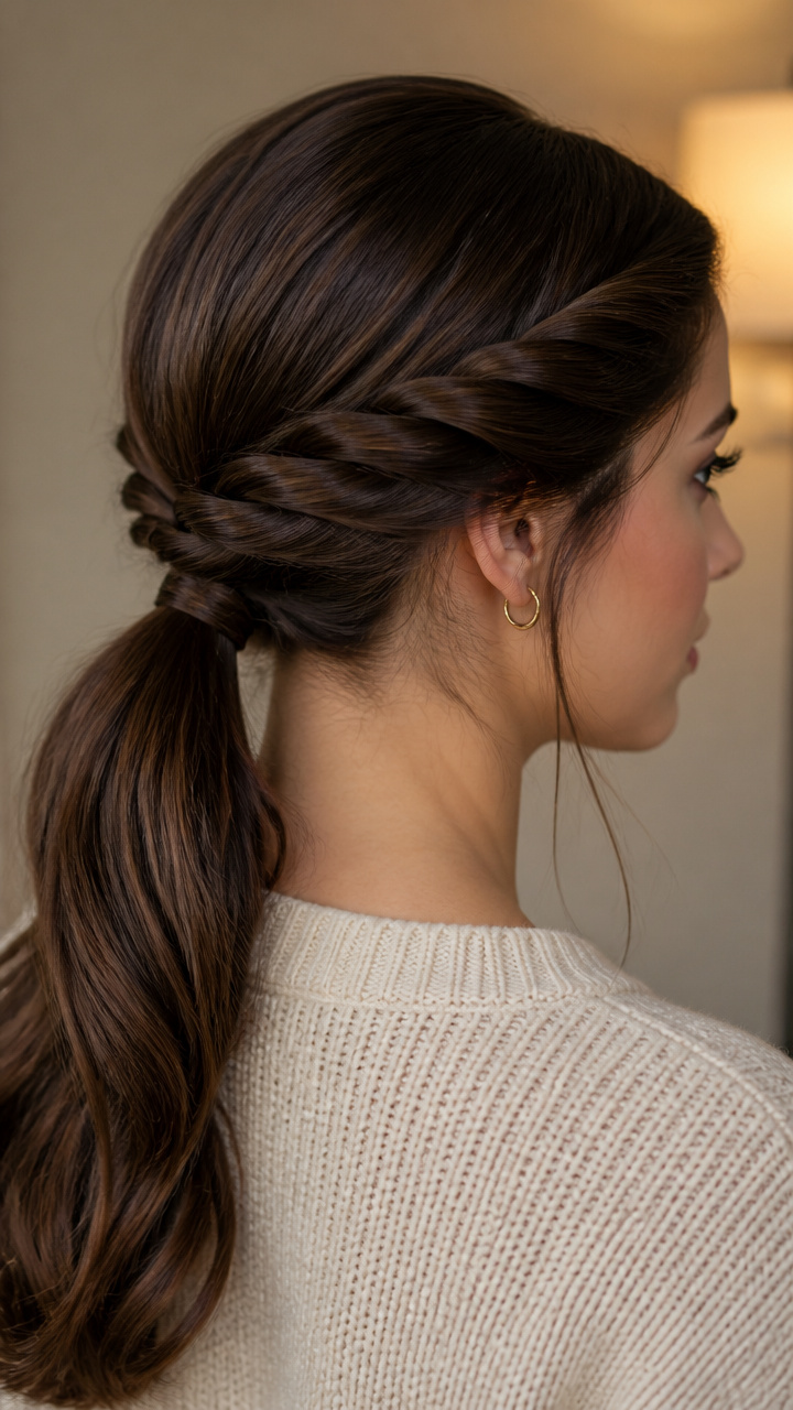 Low Pony with Twisted Crown Band
