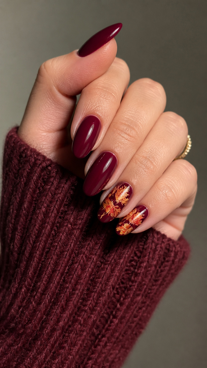 Maple Leaf Nail Art