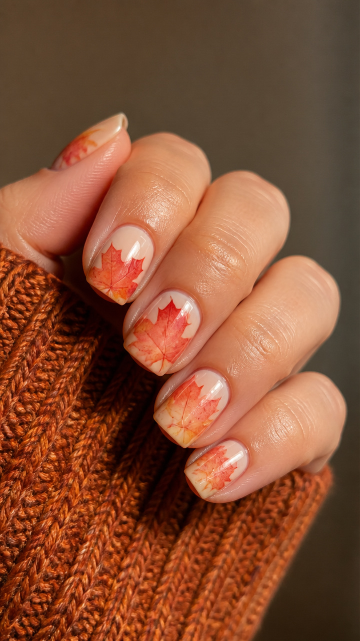 Maple Leaf Watercolor Design