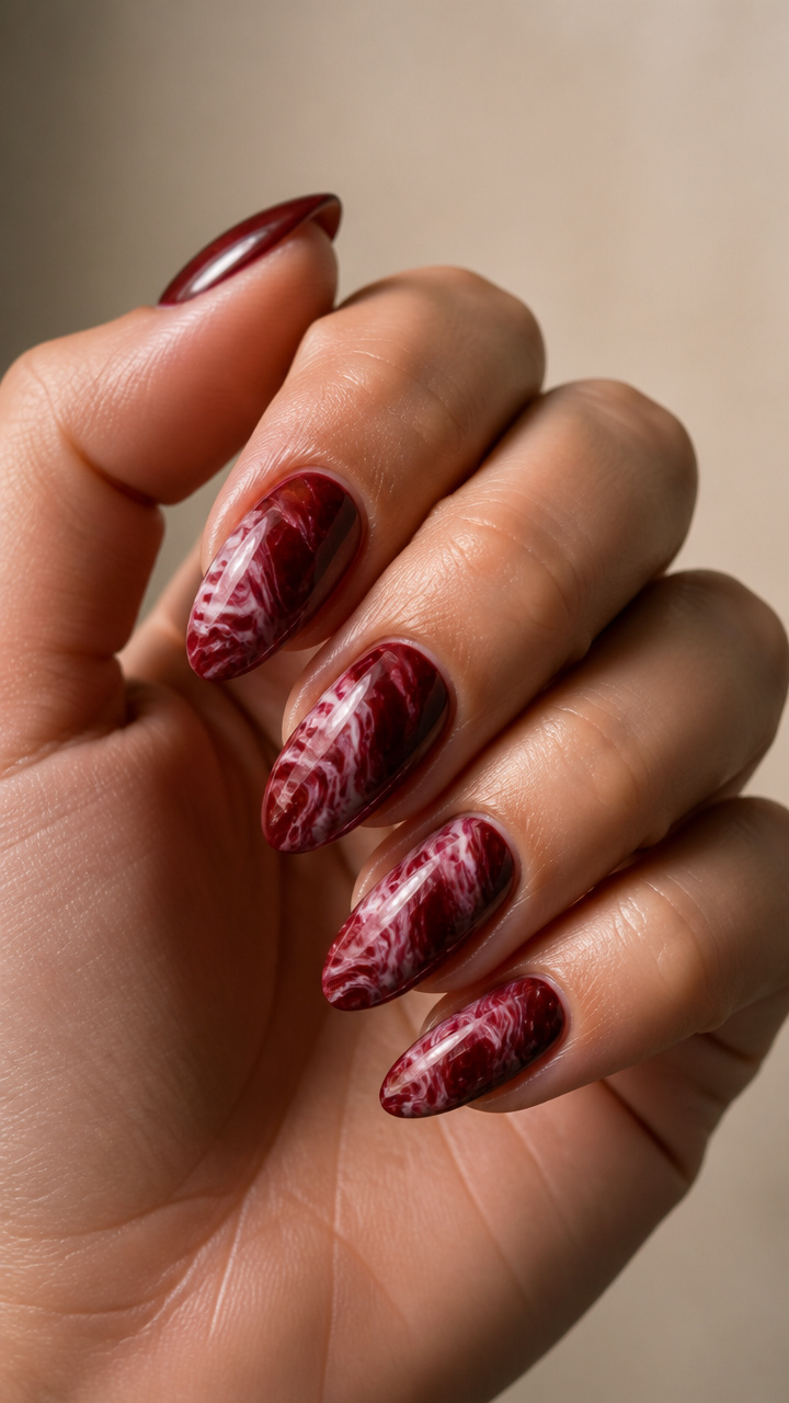 Marble Swirl in Garnet