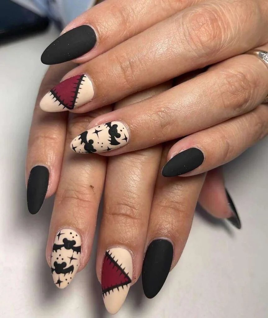 Matte Black Bats and Stitch Details