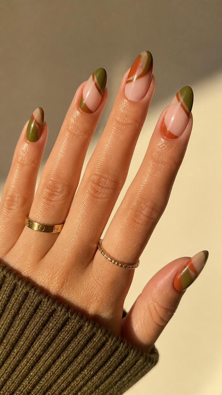 Olive & Rust Negative Space Bands