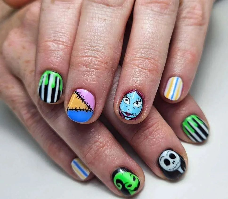 Oogie Boogie nails