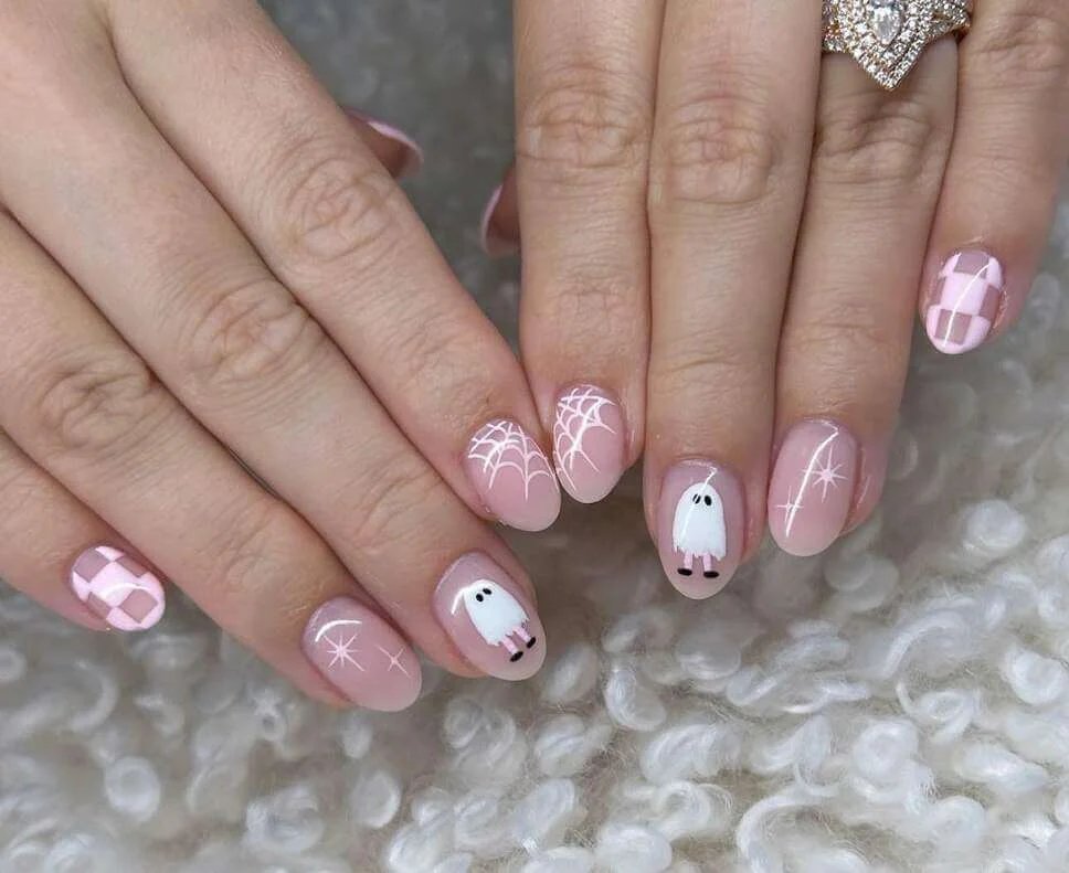 Pastel Ghost Nails
