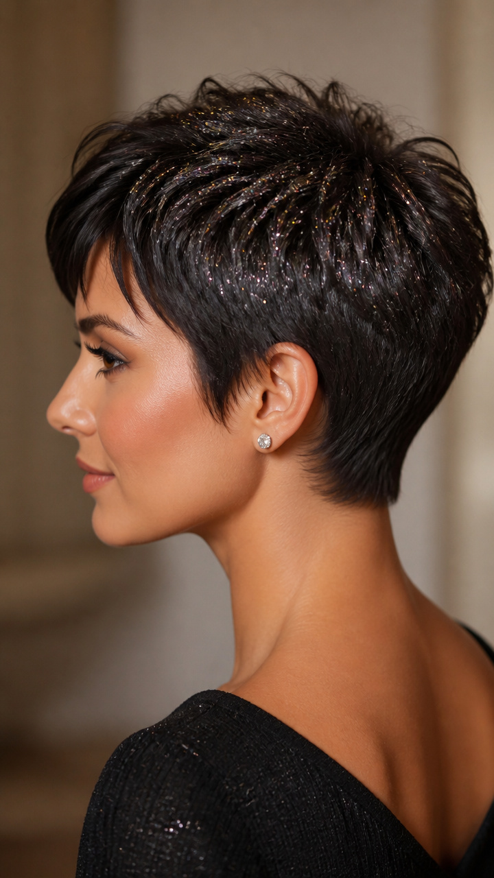 Pixie Cut With Glitter Dust