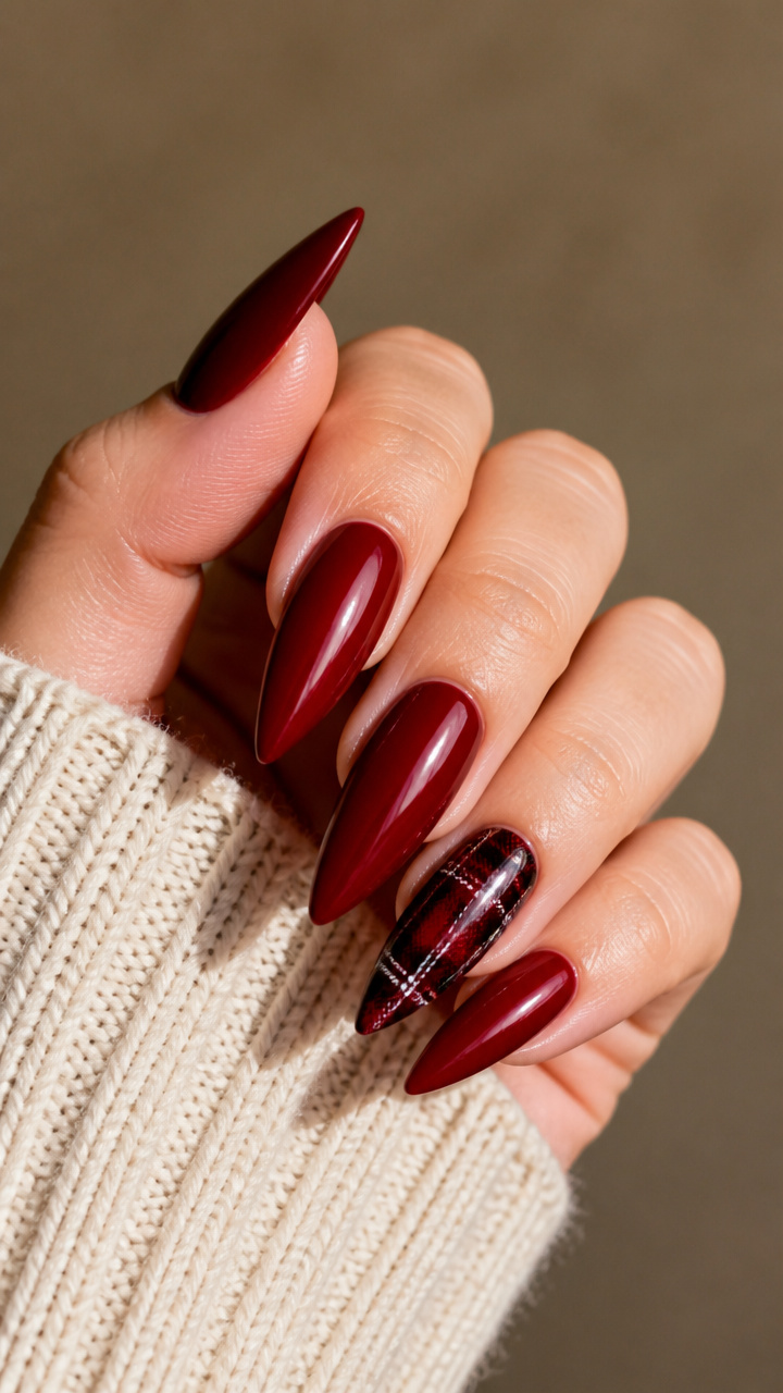 Plaid Nail Accent