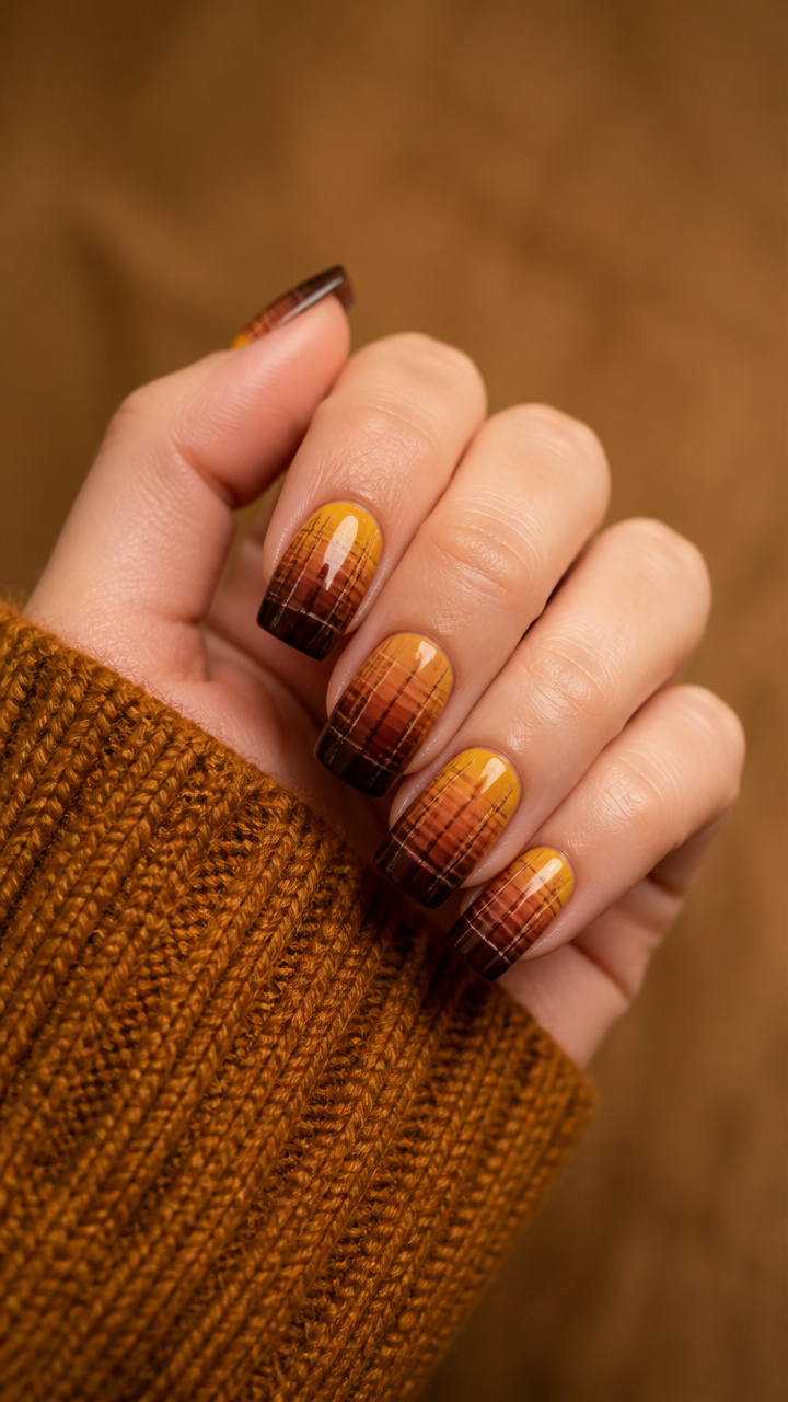 Plaid Ombre Fade