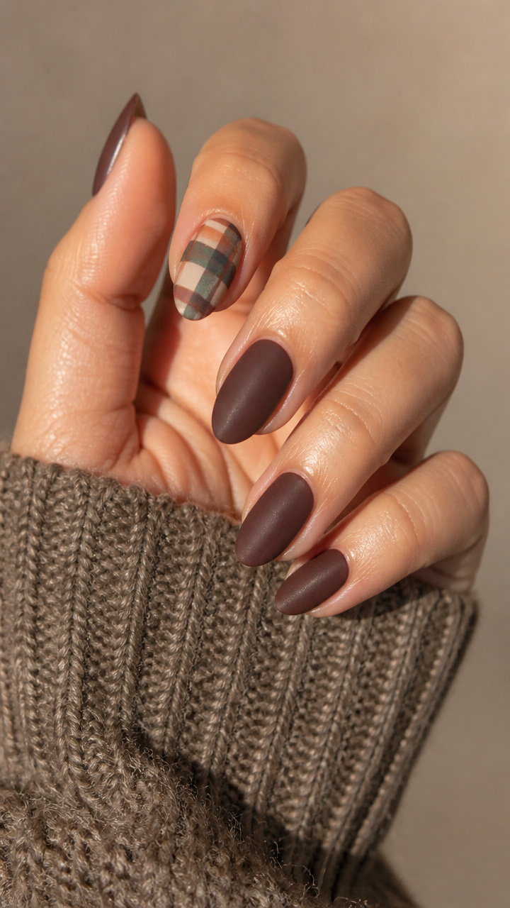 Plaid Sleeve Accent
