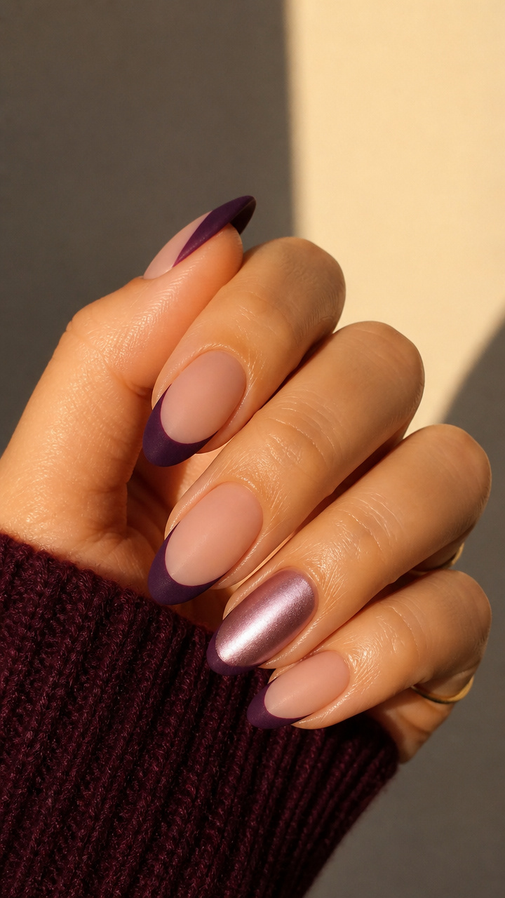 Plum Velvet with Matte Chrome Accent