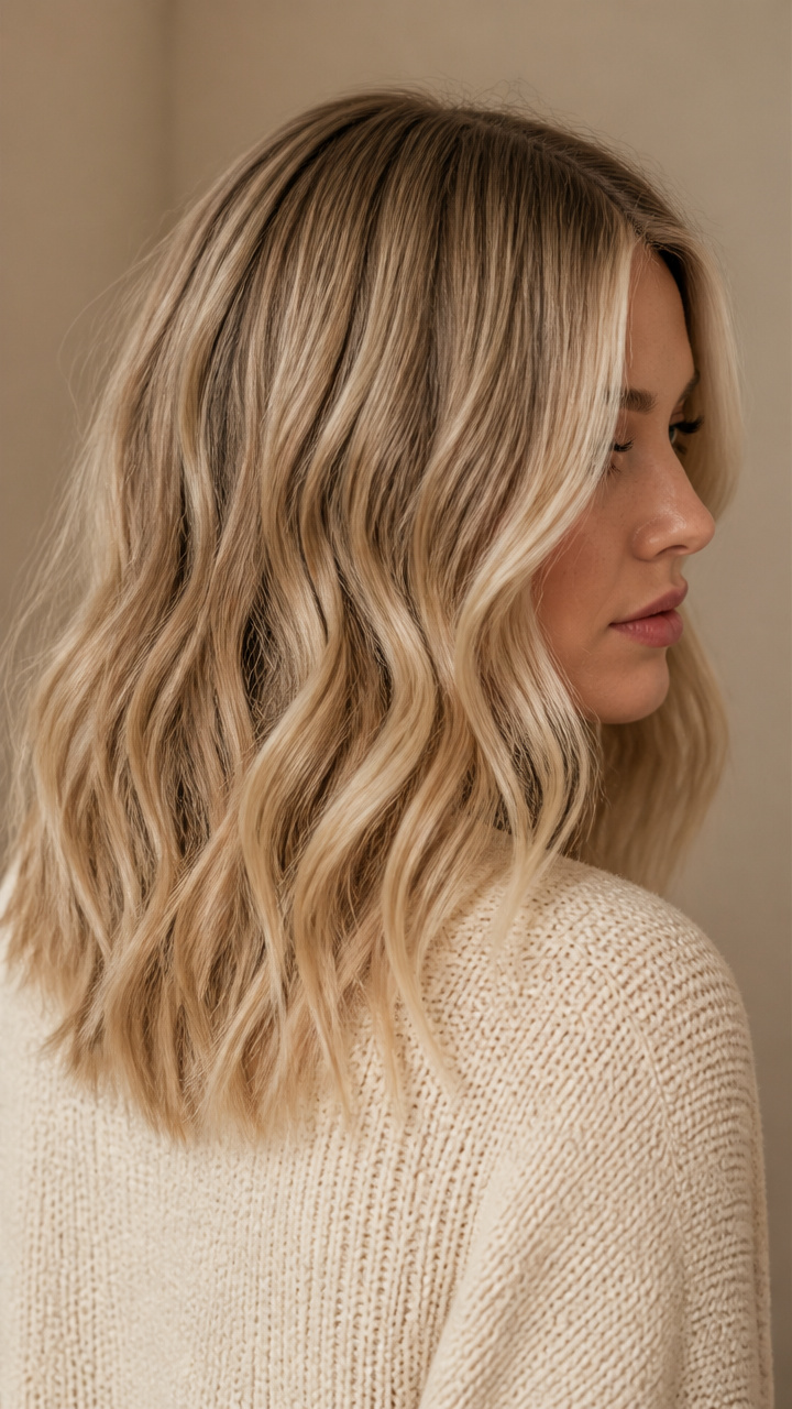 Polished Middle Part With Air-Dried Waves