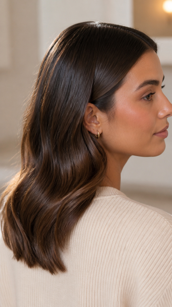 Polished Middle Part With Sleek Sides