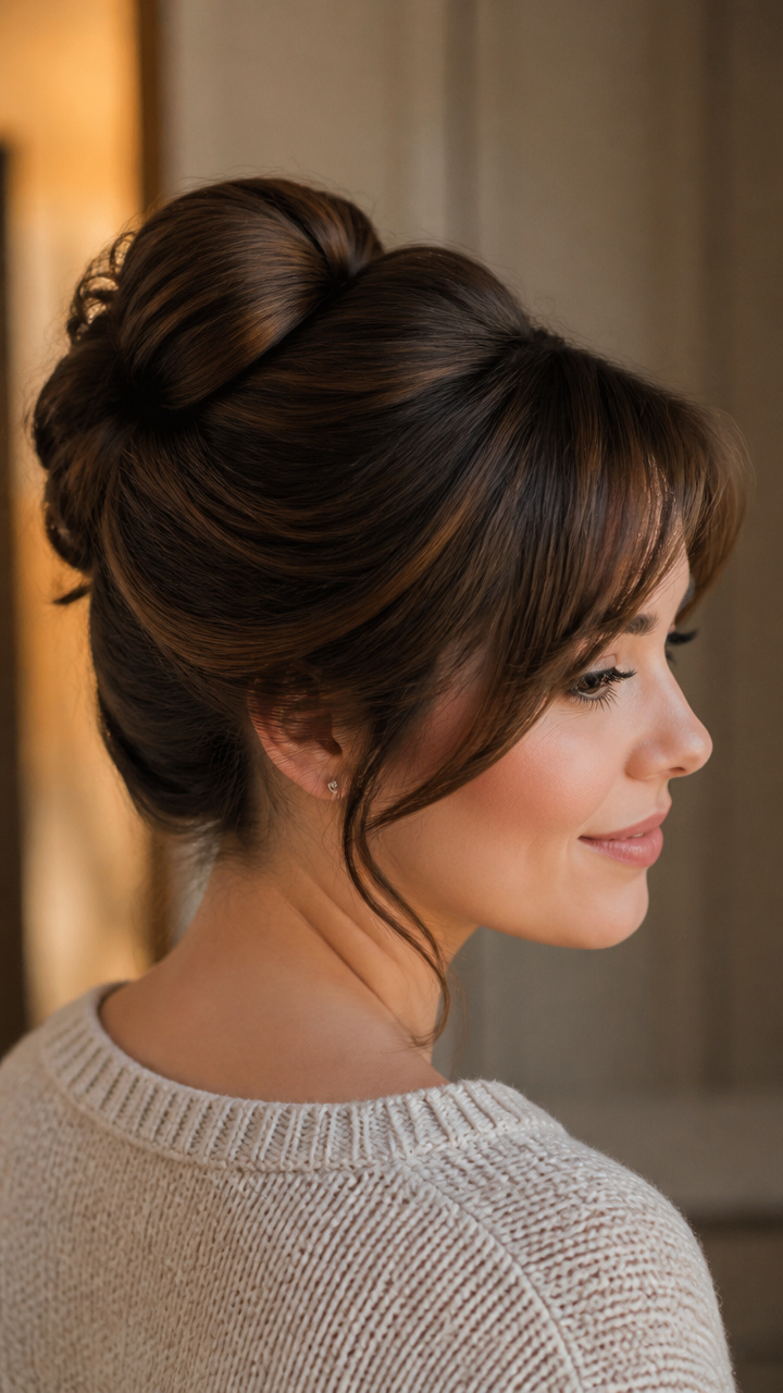 Puff with Side-Swept Bangs