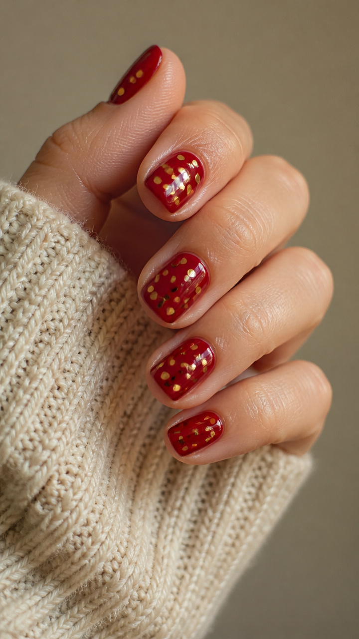 Red & Gold Foil Dots