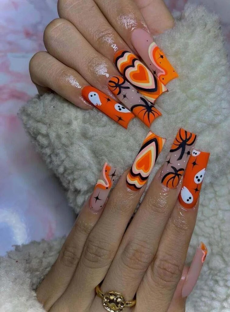 Retro Halloween Nails