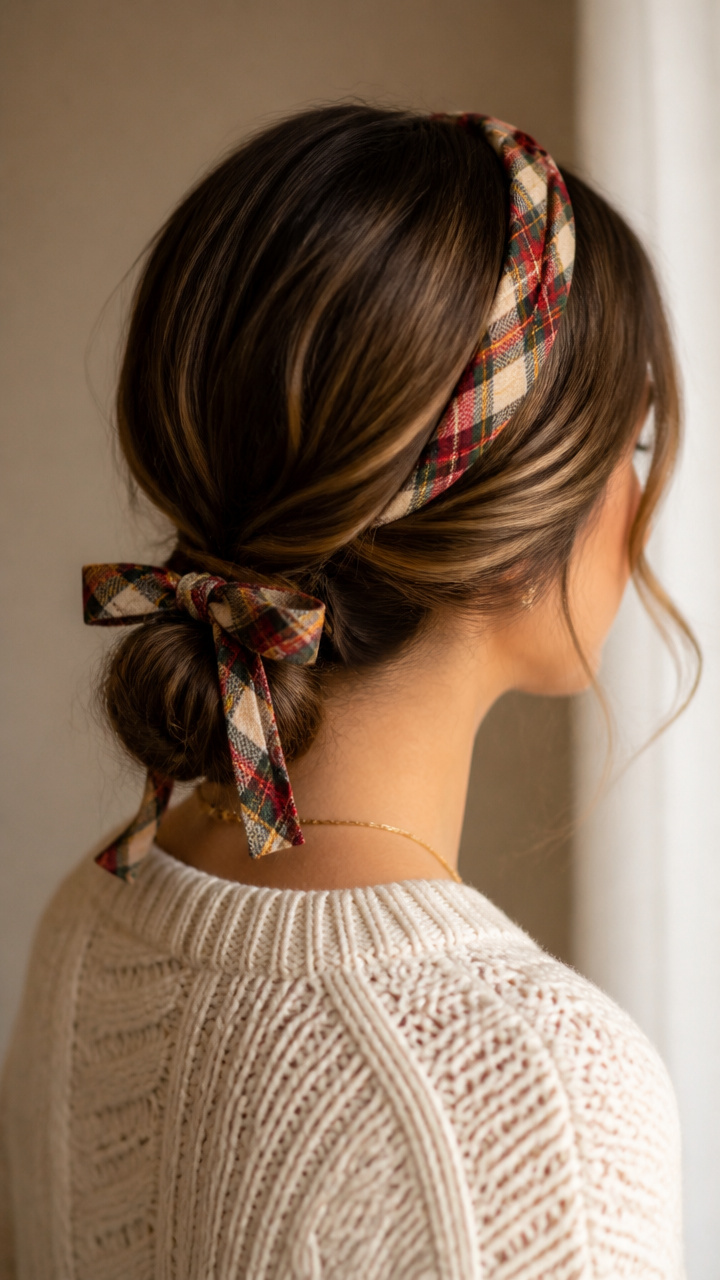 Ribbon-Tied Low Bun