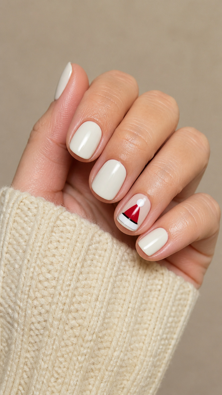 Santa Hat Accent Nail