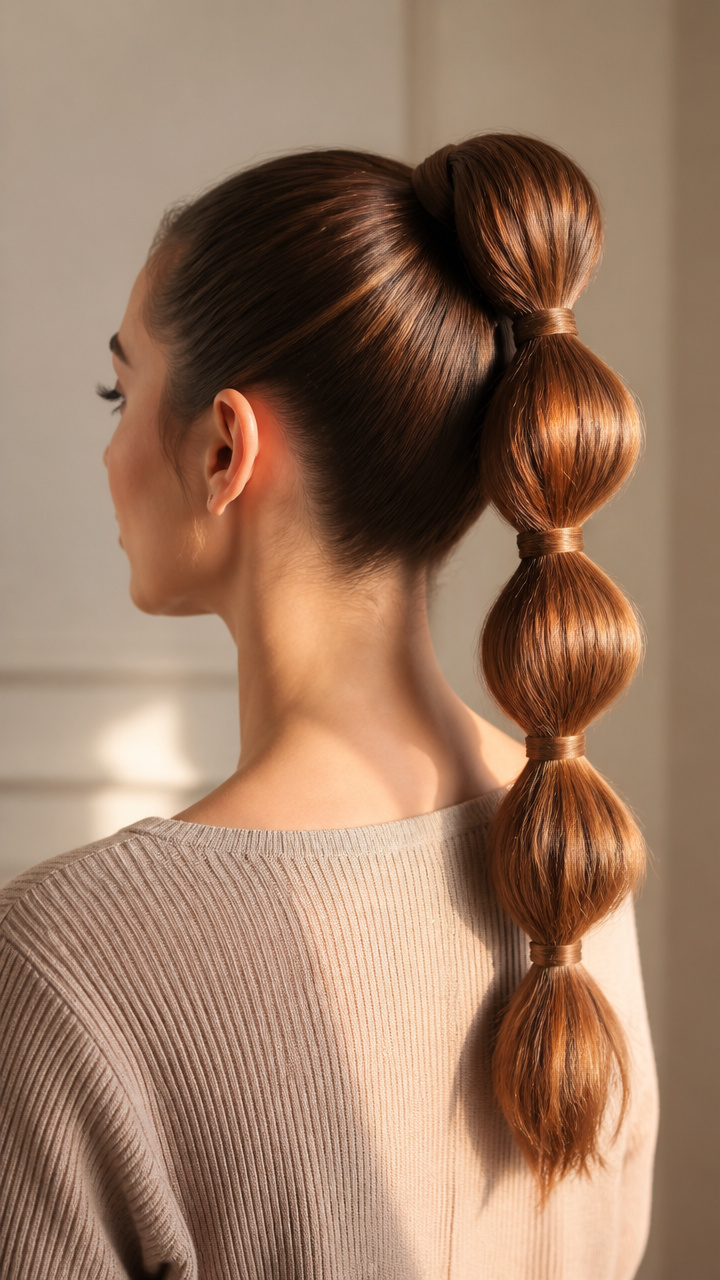 Sleek Bubble Ponytail